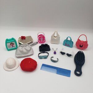 Lot of Older Barbie & Other Brands Of Accessories ~ Purses, Bags, Hats, Necklace